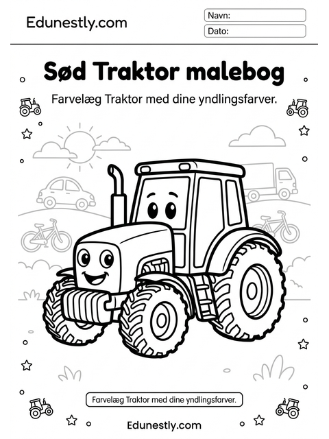 Sød Traktor malebog