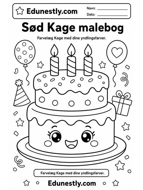 Sød Kage malebog