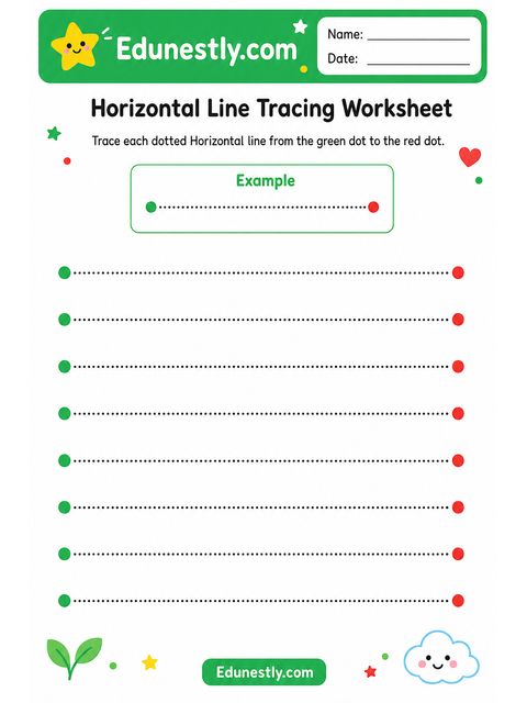 Horizontal Line Tracing Worksheet