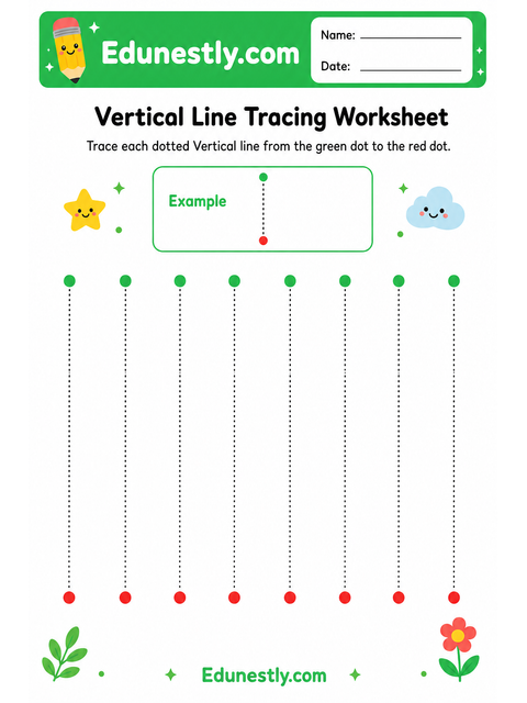 Vertical Line Tracing Worksheet