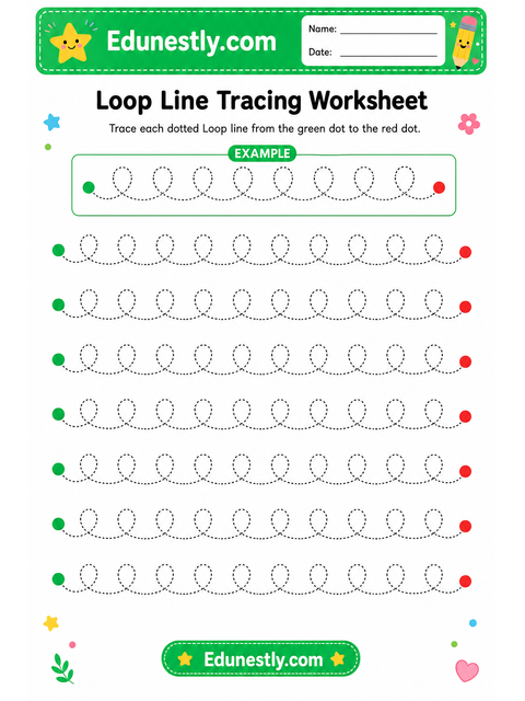 Loop Line Tracing Worksheet