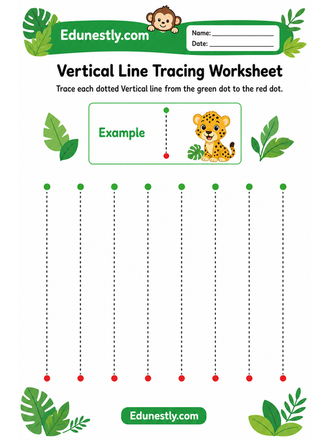 Vertical Line Tracing Worksheet