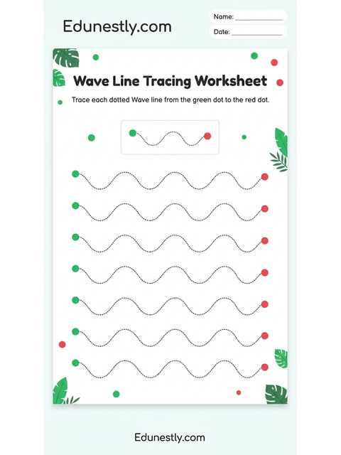 Wave Line Tracing Worksheet