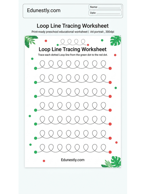Loop Line Tracing Worksheet