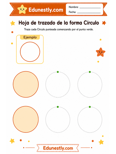 Hoja de trazado de la forma Círculo