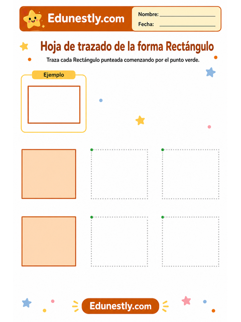 Hoja de trazado de la forma Rectángulo