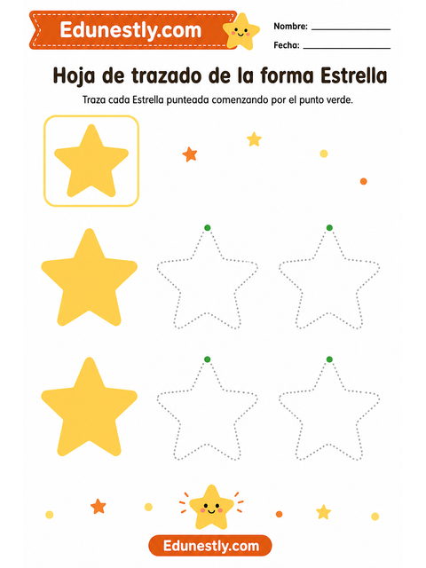 Hoja de trazado de la forma Estrella