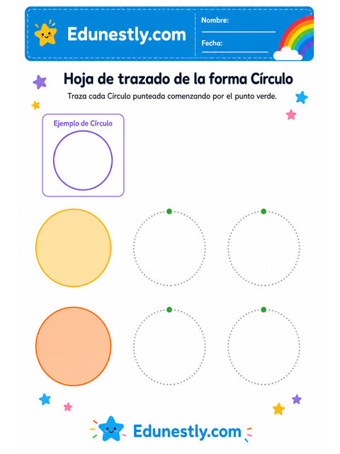 Hoja de trazado de la forma Círculo