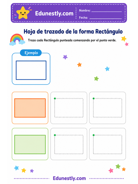 Hoja de trazado de la forma Rectángulo