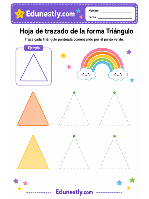 Hoja de trazado de la forma Triángulo