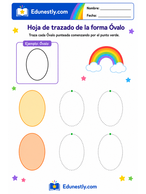 Hoja de trazado de la forma Óvalo