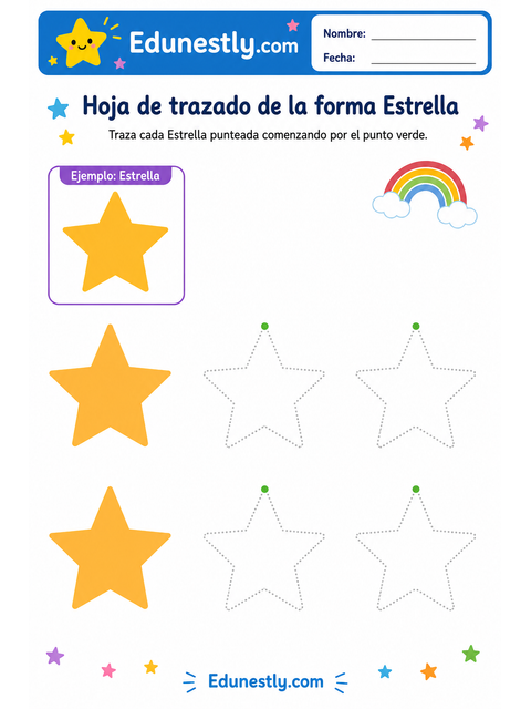 Hoja de trazado de la forma Estrella