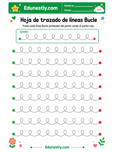 Hoja de trazado de líneas Bucle