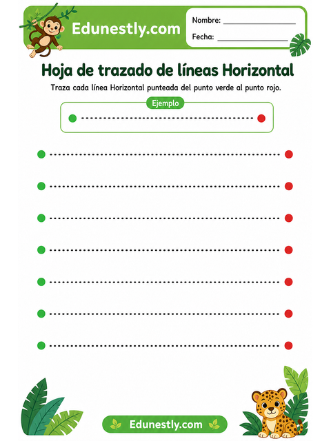Hoja de trazado de líneas Horizontal