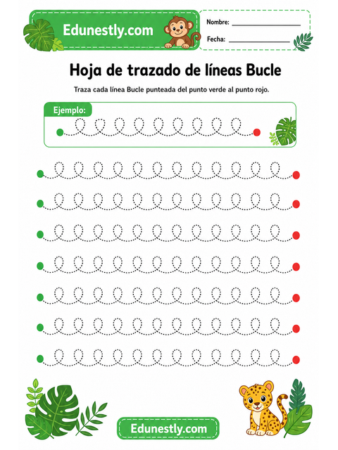 Hoja de trazado de líneas Bucle