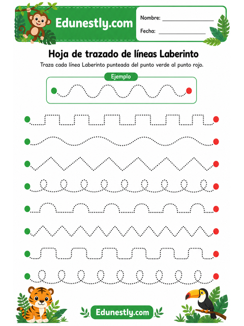 Hoja de trazado de líneas Laberinto