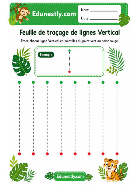 Feuille de traçage de lignes Vertical