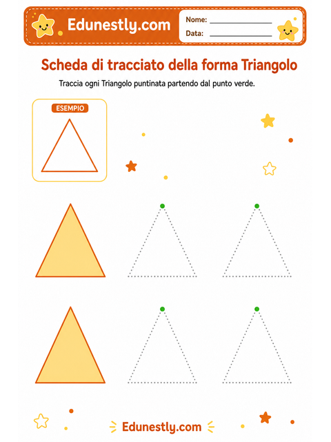 Scheda di tracciato della forma Triangolo