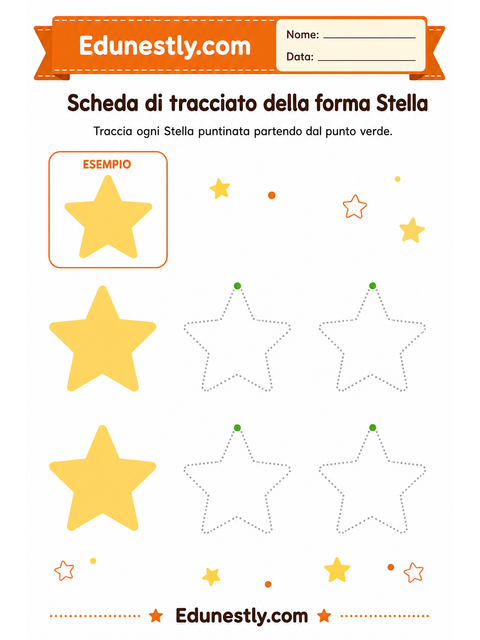 Scheda di tracciato della forma Stella