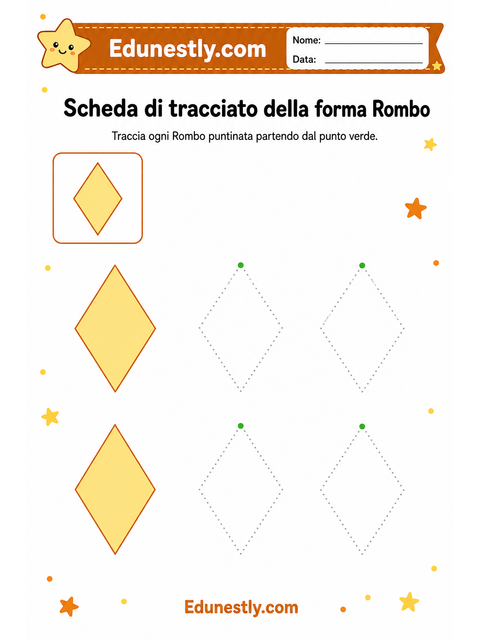 Scheda di tracciato della forma Rombo