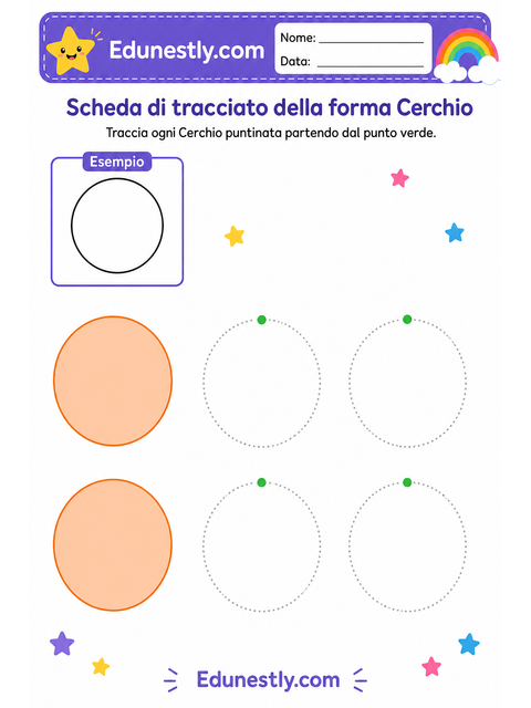 Scheda di tracciato della forma Cerchio