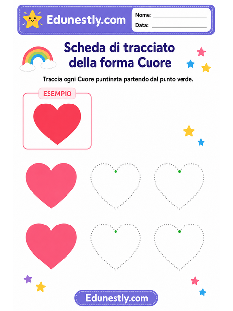 Scheda di tracciato della forma Cuore