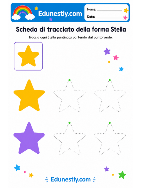 Scheda di tracciato della forma Stella