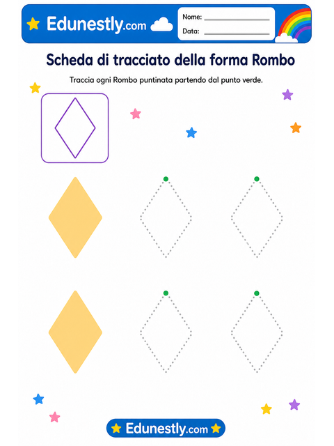 Scheda di tracciato della forma Rombo