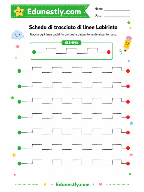 Scheda di tracciato di linee Labirinto