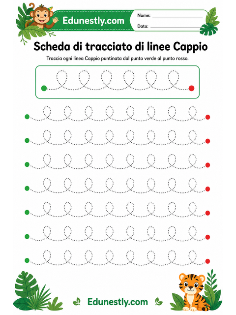 Scheda di tracciato di linee Cappio