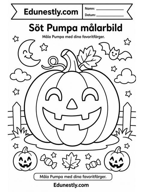 Söt Pumpa målarbild