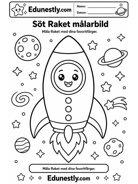 Söt Raket målarbild